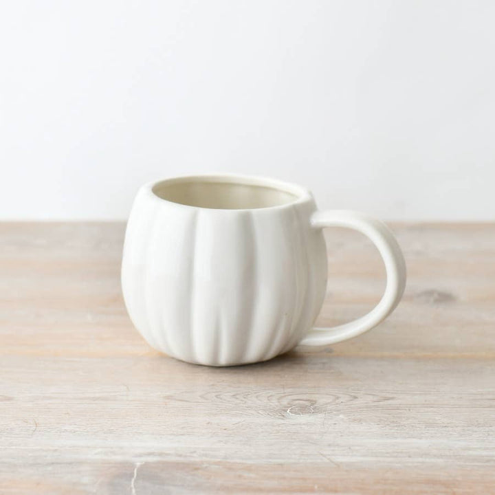 White Pumpkin Ceramic Mug – 14.5cm