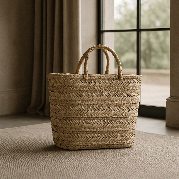 Seagrass Basket Bag with Handles