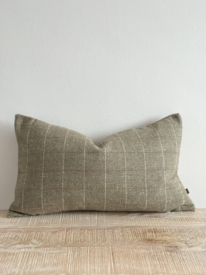 Betty Wool Blend Cushion Cover  50x30 - Olive