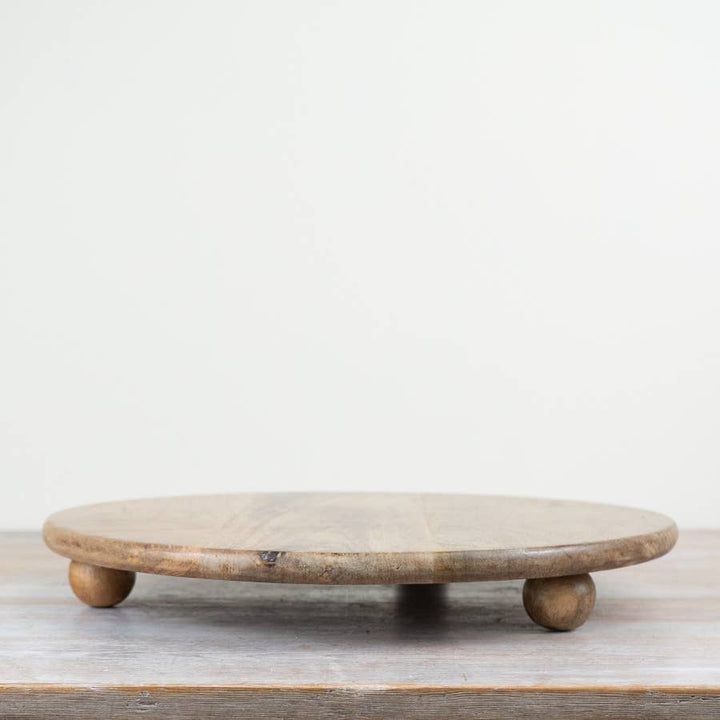 Wooden Candle Plate Holder - 40cm