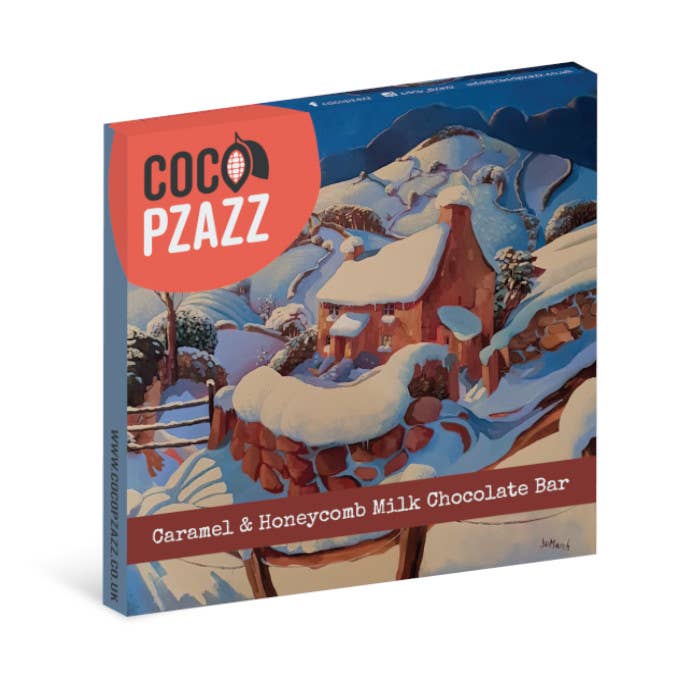 Christmas Caramel & Honeycomb Milk Chocolate – “Snowed In” | Coco Pzazz | Jo March