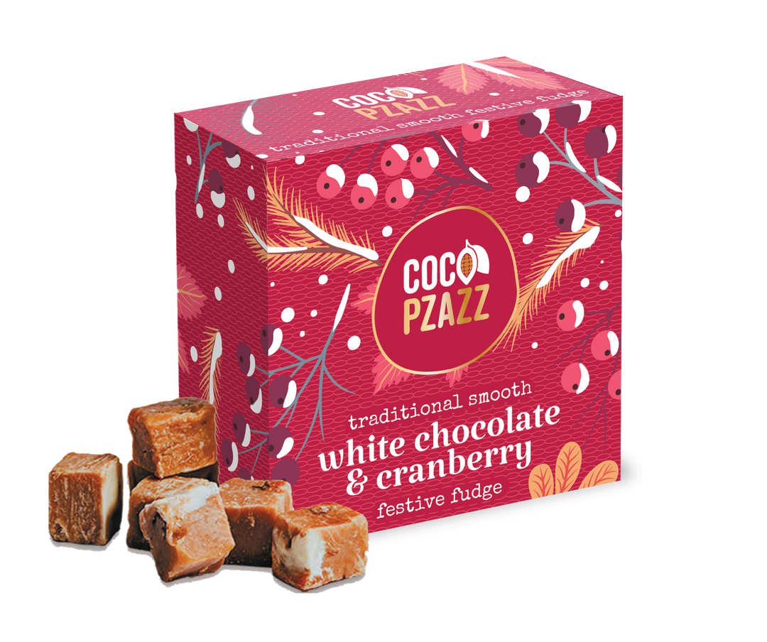 White Chocolate & Cranberry Fudge | Coco Pzazz