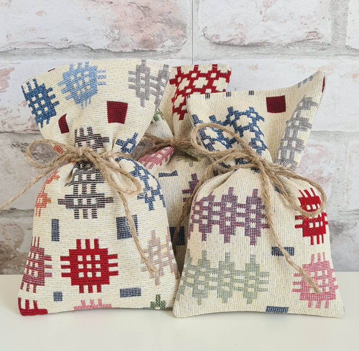 Welsh Blanket Tapestry Cotton Lavender Bag | Sweet Williams Handmade | Anglesey Hamper Co.