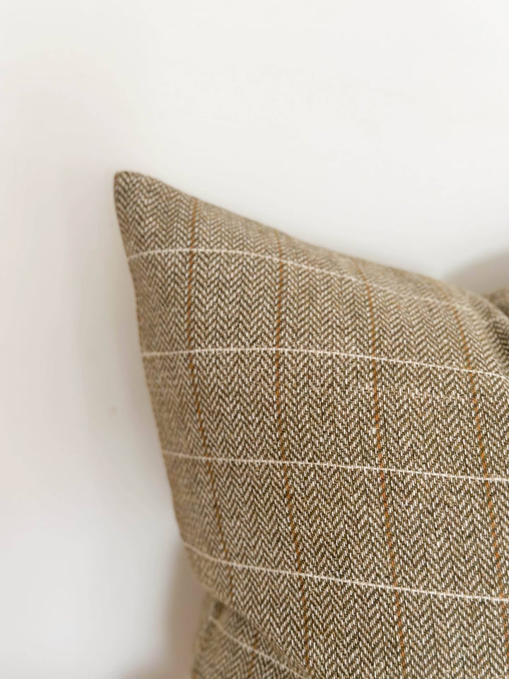 Betty Wool Blend Cushion Cover  45x45 - Olive Green