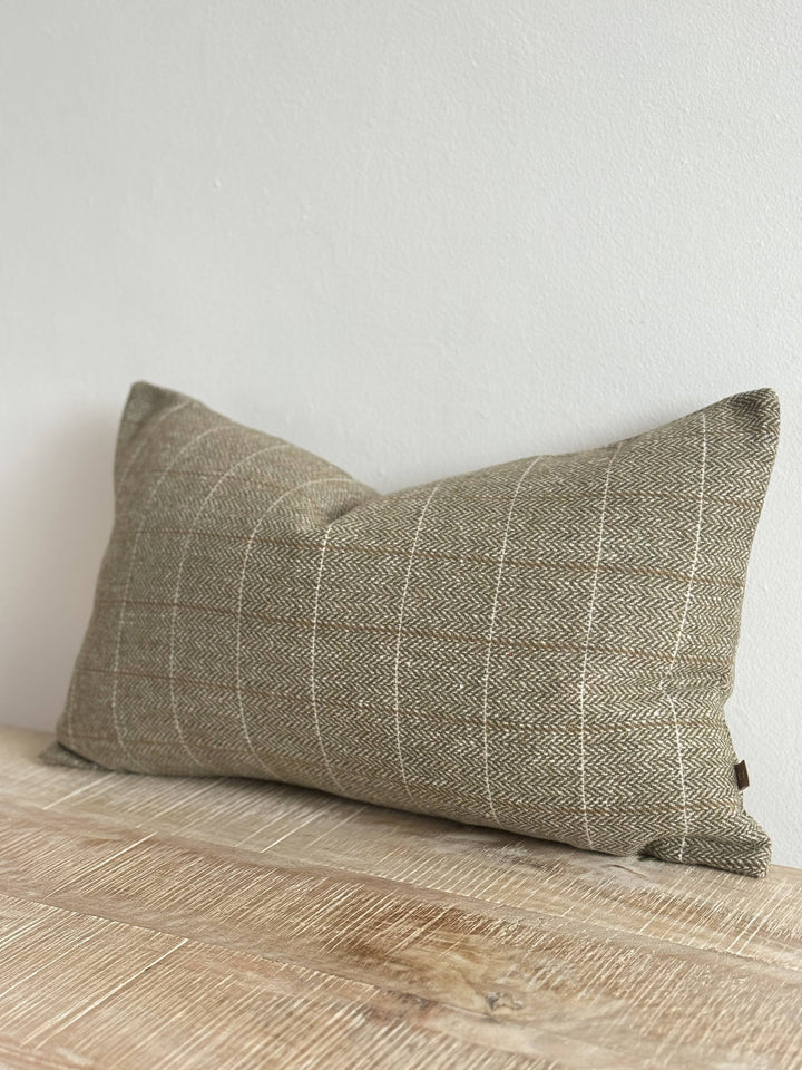 Betty Wool Blend Cushion Cover  50x30 - Olive