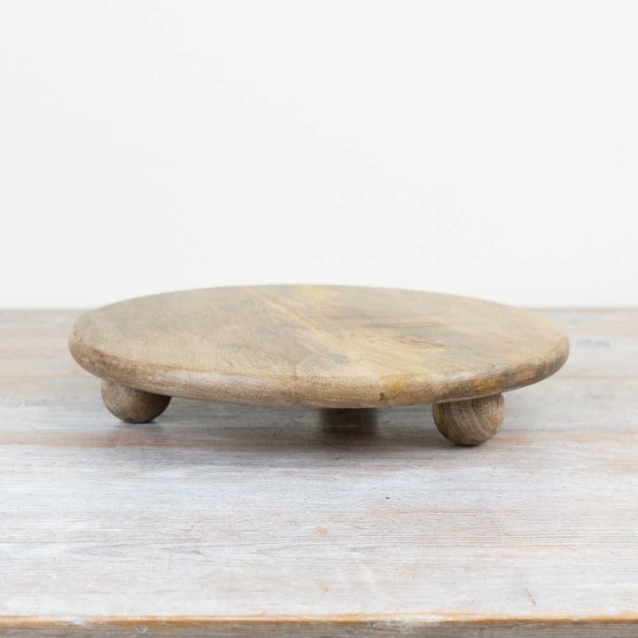 Round Wooden Candle Plate – 30cm