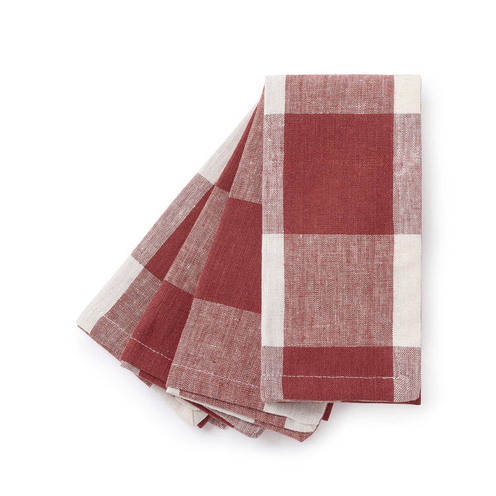 Rustic Red Gingham Napkins (Set of 4)