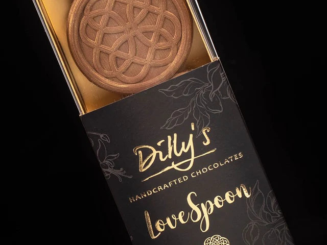 Milk Chocolate Lovespoon | Dilly’s Handcrafted Chocolates | Anglesey Hamper Co.